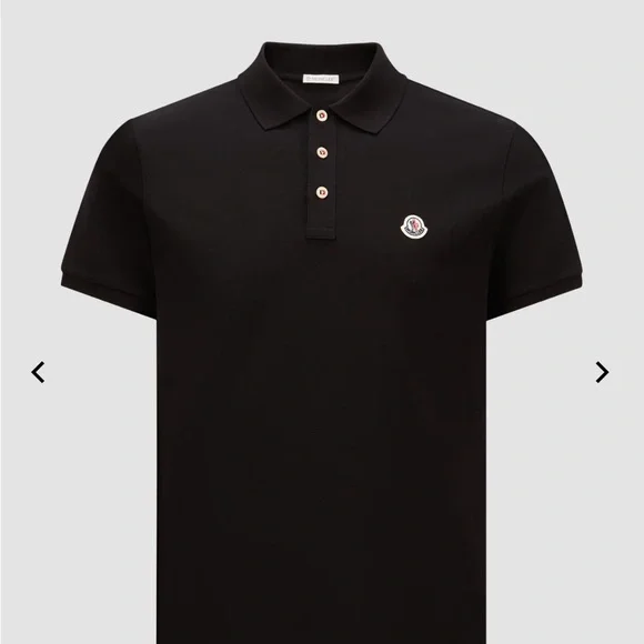 NEW Moncler Logo Patch Cotton Polo Shirt - Picture 1 of 14